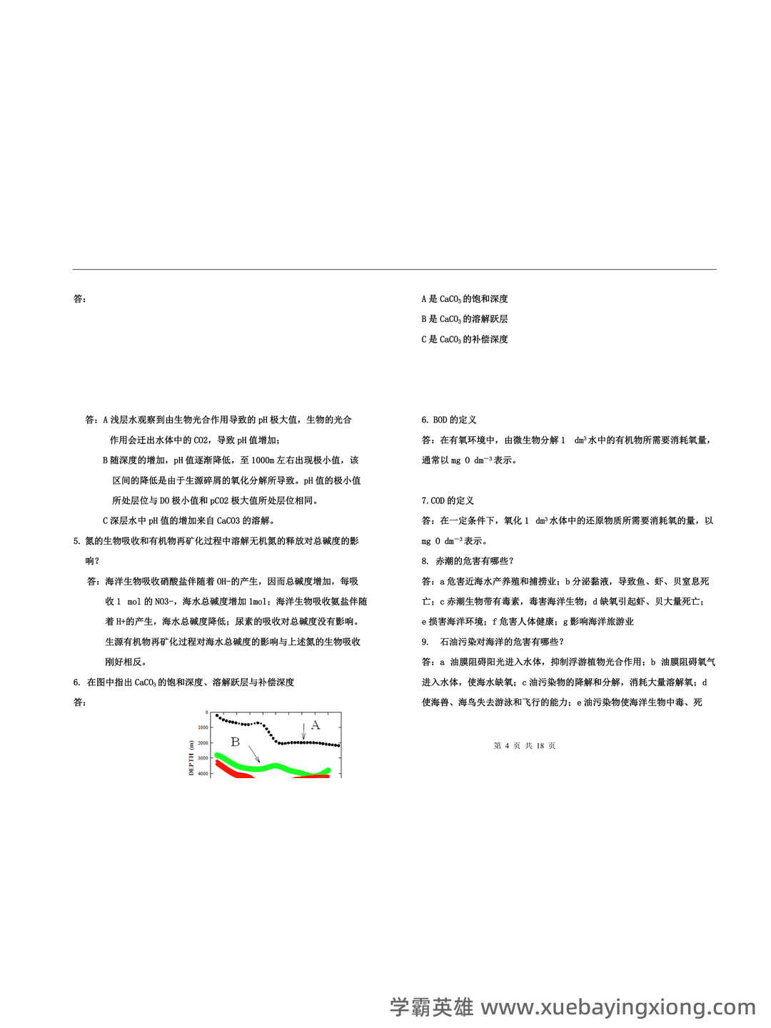 化学海洋学专业练习题整理(附答案) - 05_《化学海洋学》复习资料_《化学海洋学》题库_第2页_学霸英雄_www.xuebayingxiong.com 化学海洋学专业练习题整理(附答案) - 05_《化学海洋学》复习资料_《化学海洋学》题库_第2页_学霸英雄_www.xuebayingxiong.com