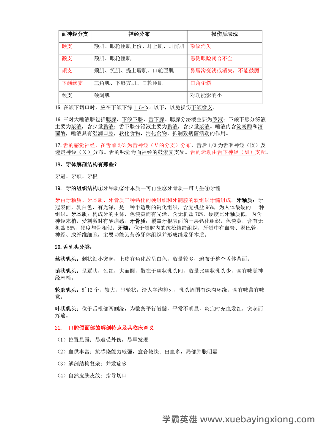 口腔科学名词解释 - 02_《口腔科学》复习资料_《口腔科学》重点大汇总_第2页_学霸英雄_www.xuebayingxiong.com 口腔科学名词解释 - 02_《口腔科学》复习资料_《口腔科学》重点大汇总_第2页_学霸英雄_www.xuebayingxiong.com