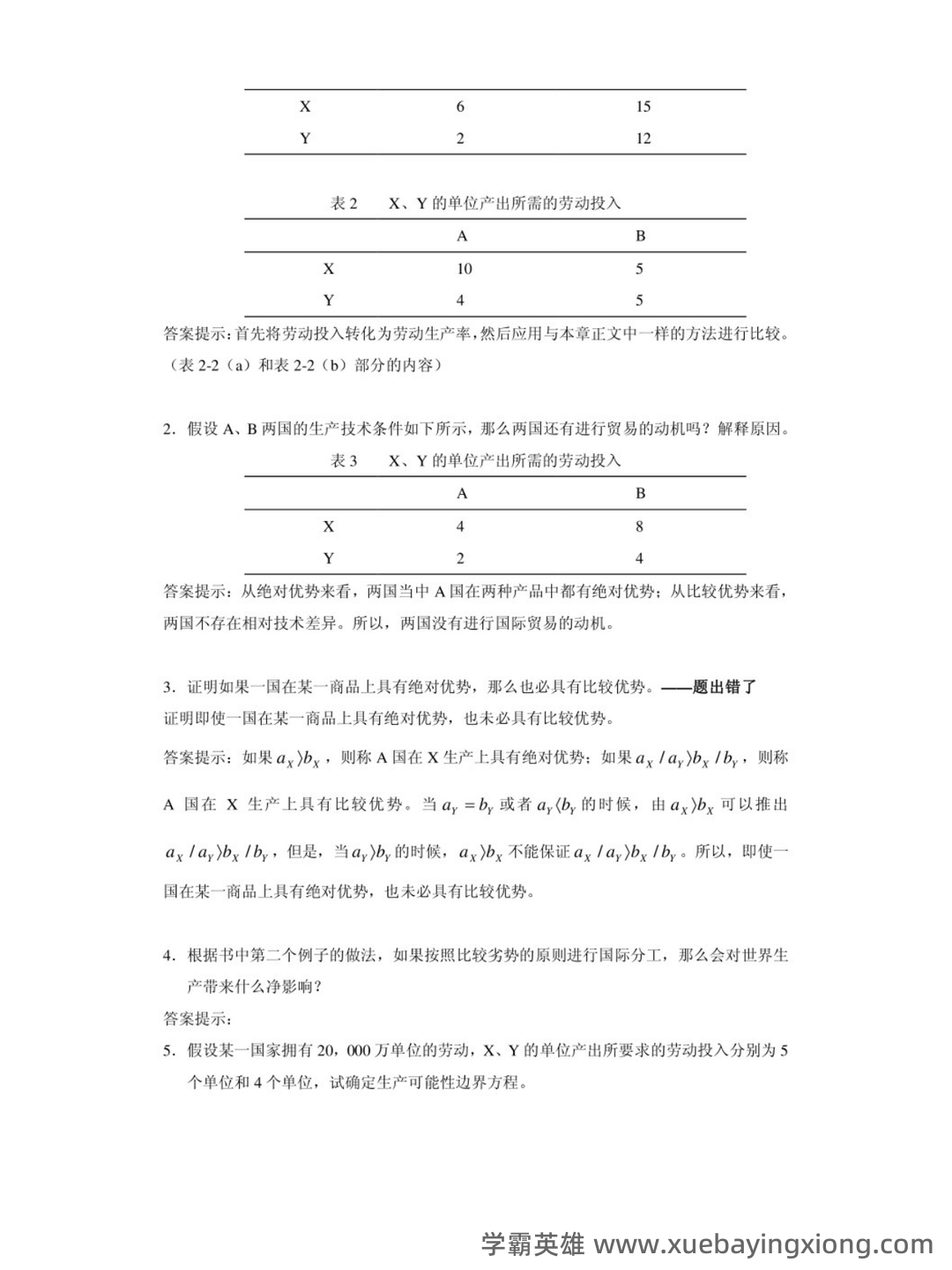 国际经济学题库及答案 (按章节) - 02_《国际经济学》复习资料_《国际经济学》李坤望课后答案_第2页_学霸英雄_www.xuebayingxiong.com