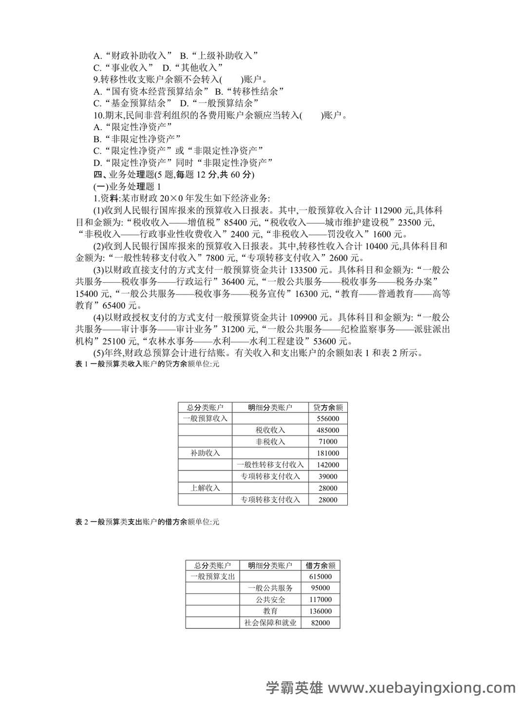 政府采购法颁布20周年知识竞赛指南——政府与非营利组织会计 - 04_《政府与非营利组织会计》复习资料_《政府与非营利组织会计》模拟考试题及答案_第2页_学霸英雄_www.xuebayingxiong.com 政府采购法颁布20周年知识竞赛指南——政府与非营利组织会计 - 04_《政府与非营利组织会计》复习资料_《政府与非营利组织会计》模拟考试题及答案_第2页_学霸英雄_www.xuebayingxiong.com