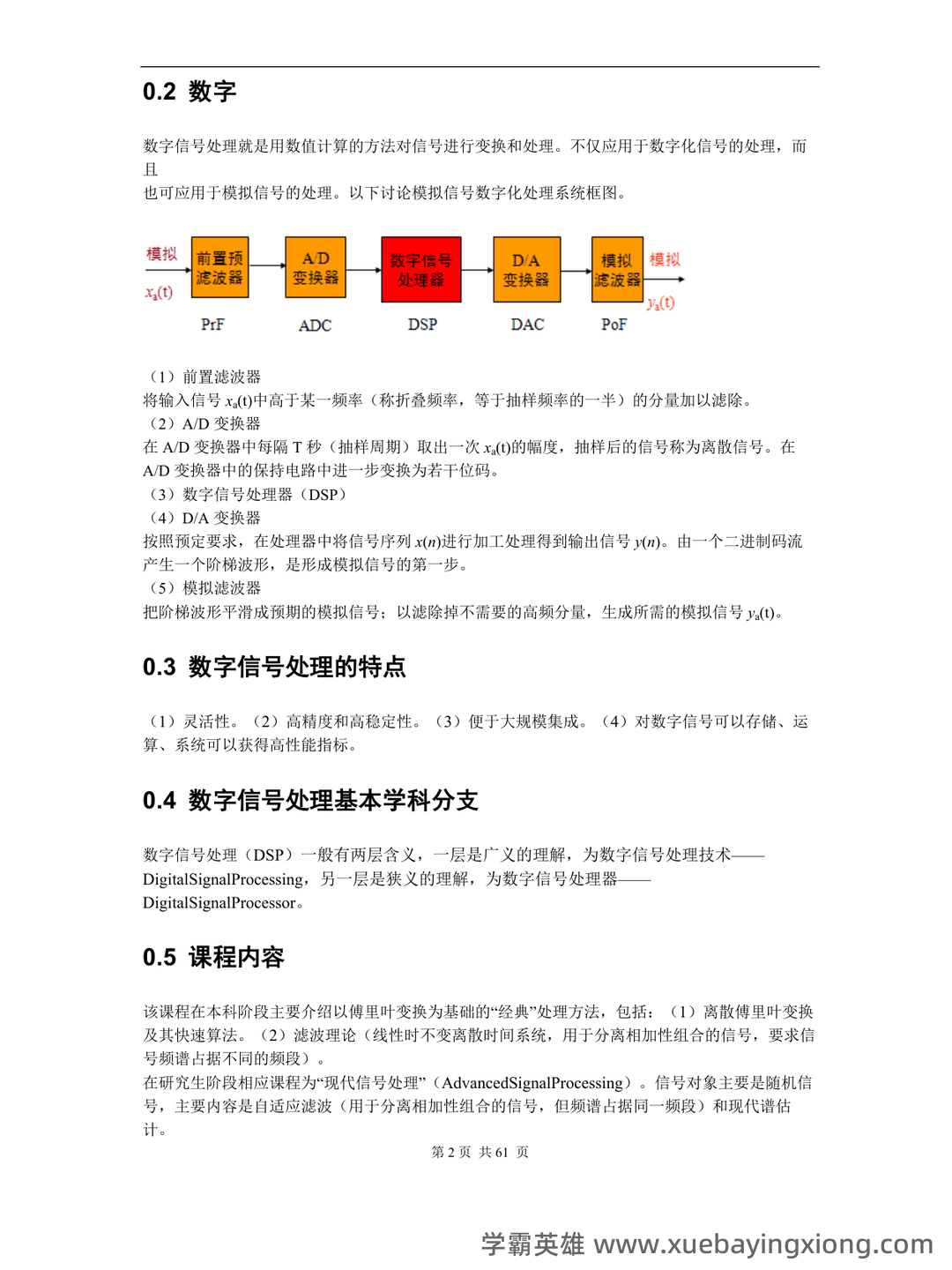 电子科技大学21春“电子信息工程”《数字信号处理》期末考试试题 - 03_《数字信号处理》复习资料_《数字信号处理》复习总结-最终版_第2页_学霸英雄_www.xuebayingxiong.com