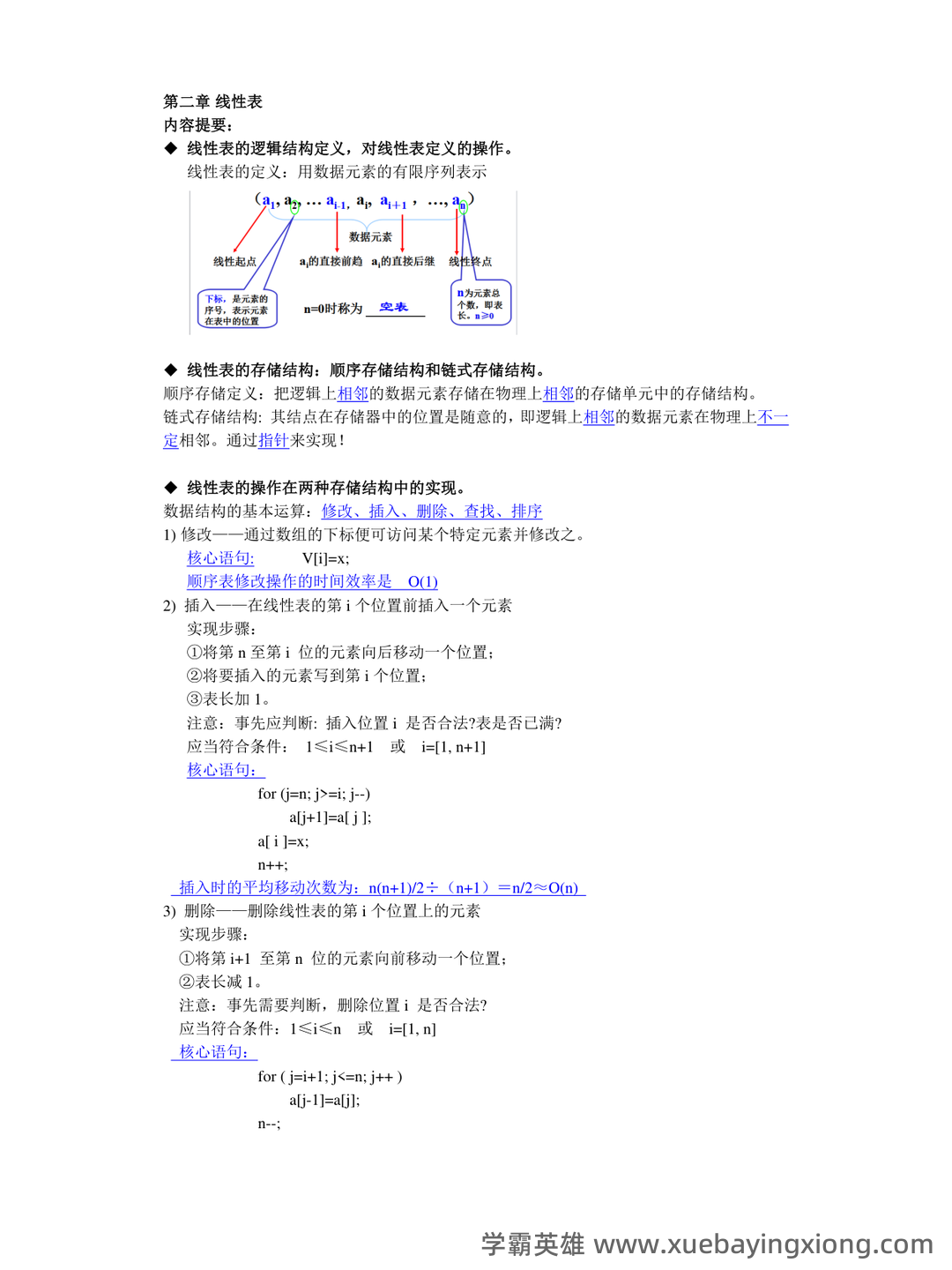 数据结构考试题库_数据结构考试试题_在线考试中心_考试资料 - 06_《数据结构》复习资料_《数据结构》知识点全面总—精华版_第2页_学霸英雄_www.xuebayingxiong.com