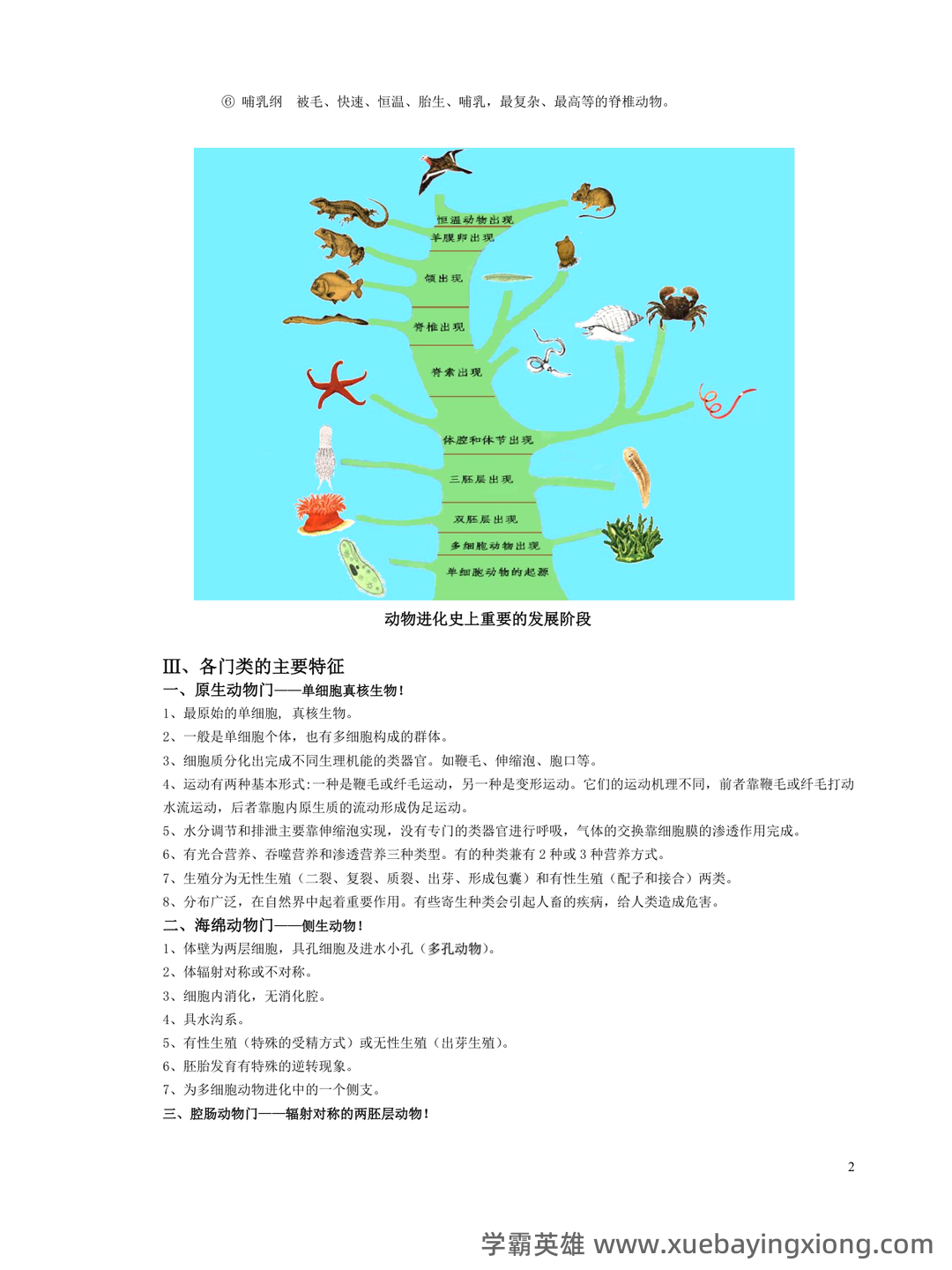 普通动物学名词解释全套 - 06_《普通动物学》复习资料_《普通动物学》知识点总结(全)_第2页_学霸英雄_www.xuebayingxiong.com