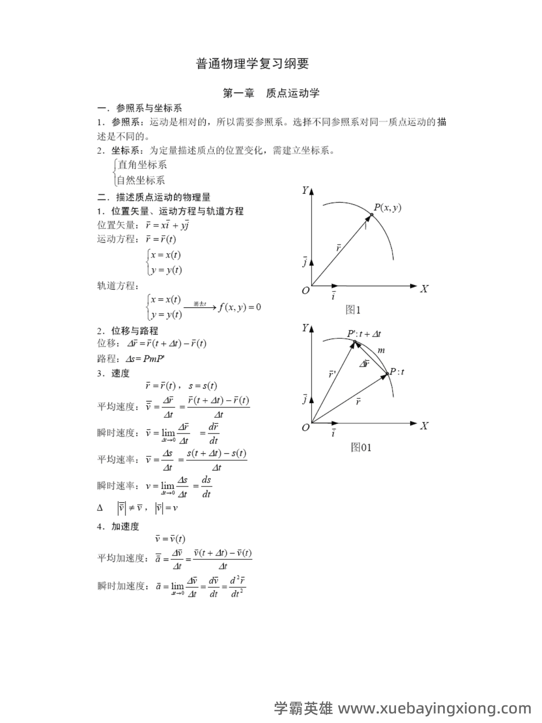普通物理学名词解释 - 02_《普通物理学》复习资料_《普通物理学》复习总结_第1页_学霸英雄_www.xuebayingxiong.com