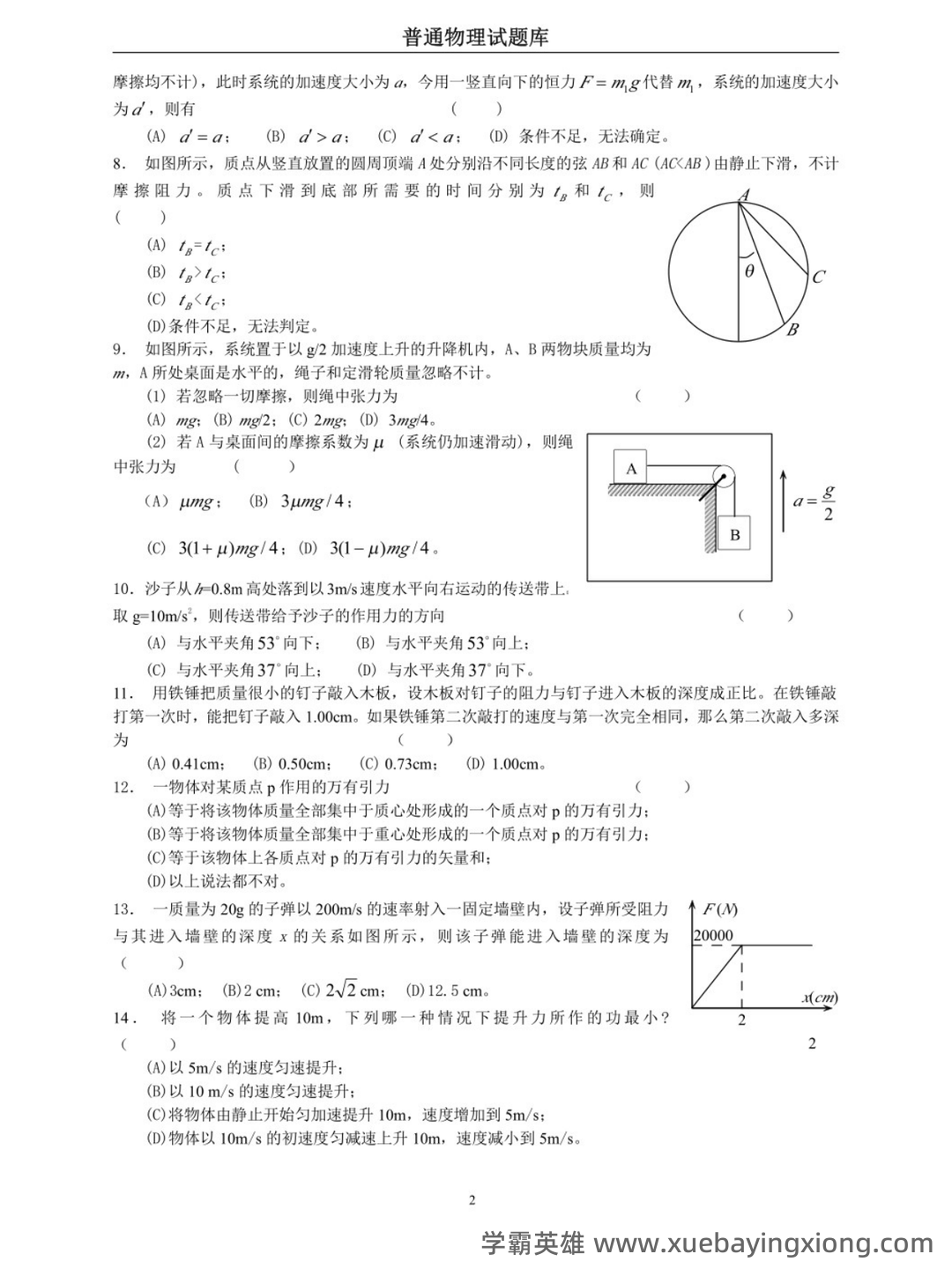 普通物理学名词解释 - 04_《普通物理学》复习资料_《普通物理学》试题及答案_第2页_学霸英雄_www.xuebayingxiong.com