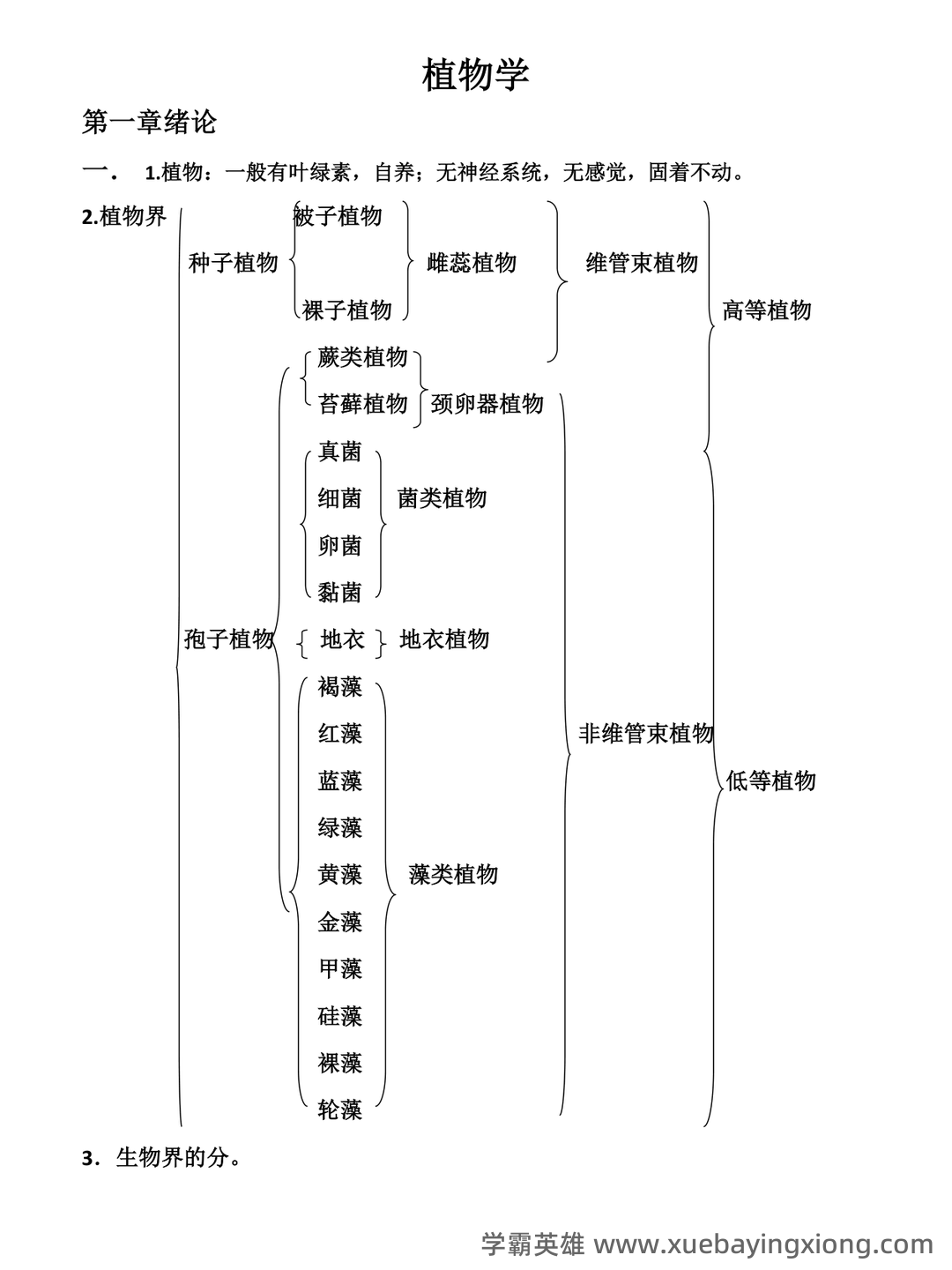 药用植物学题库(答案版) - 04_《植物学》复习资料_《植物学》知识点总结_第1页_学霸英雄_www.xuebayingxiong.com