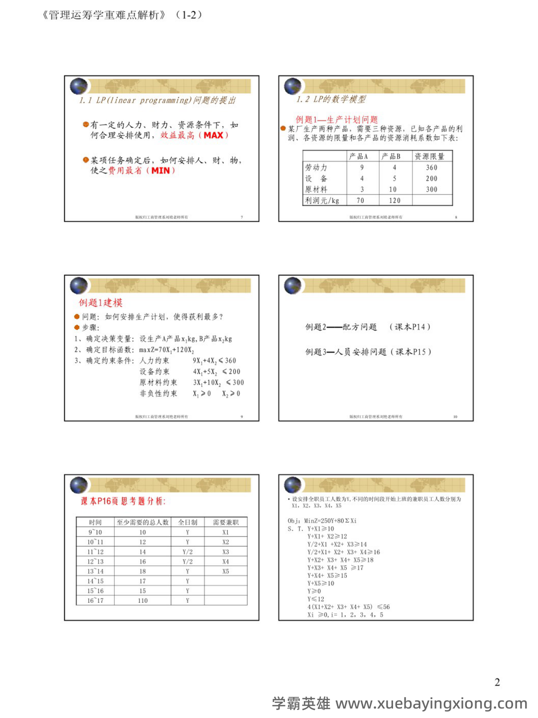 管理运筹学期末复习题 - 05_《管理运筹学》复习资料_《管理运筹学》重难点解析_第2页_学霸英雄_www.xuebayingxiong.com