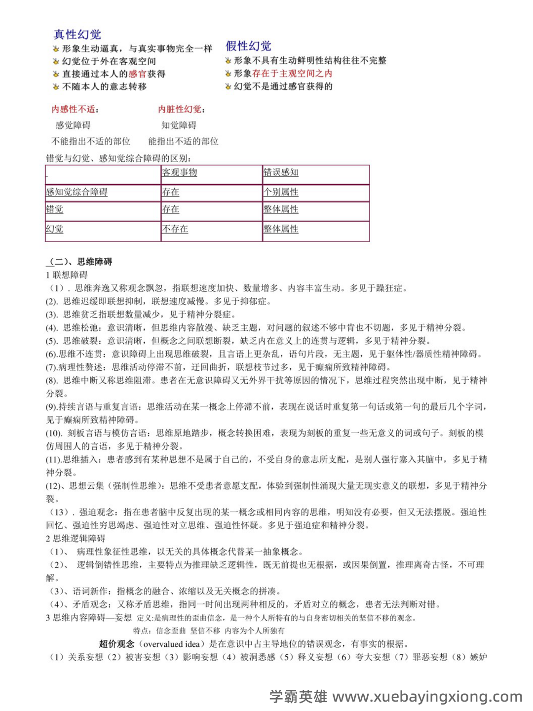 精神病护理学名词解释及问答题重点 - 06_《精神病护理学》复习资料_《精神病护理学》重点_第2页_学霸英雄_www.xuebayingxiong.com