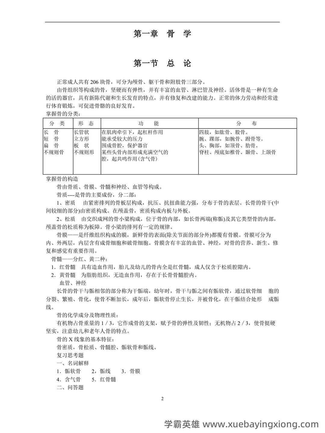 系统解剖学名词解释 - 03_《系统解剖学》复习资料_《系统解剖学》每章知识重点_第2页_学霸英雄_www.xuebayingxiong.com