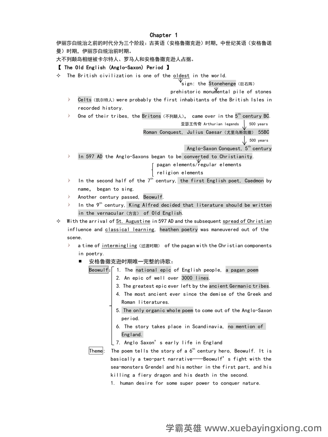 英国文学简史期末测试题 - 03_《英国文学简史》复习资料_《英国文学简史》笔记(完整版)_第1页_学霸英雄_www.xuebayingxiong.com