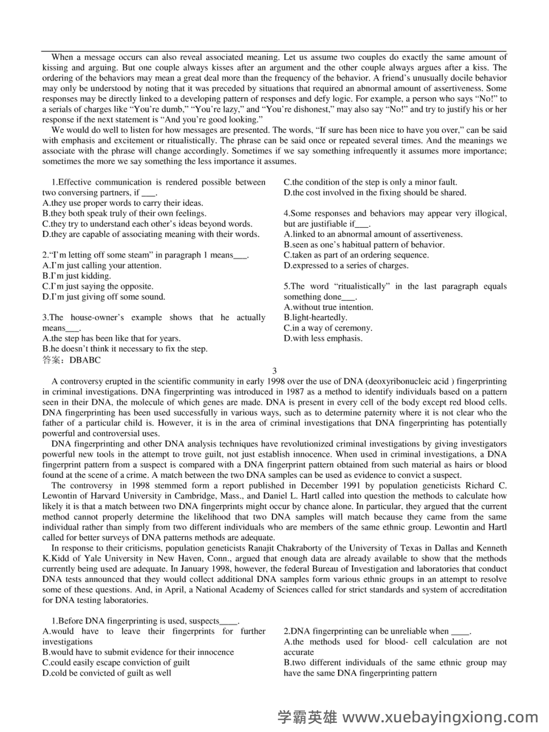 2025年上半年大学英语六级考试分值分配与题型重点 - 16_《英语六级》备考资料_《英语六级》阅读理解107篇_第2页_学霸英雄_www.xuebayingxiong.com