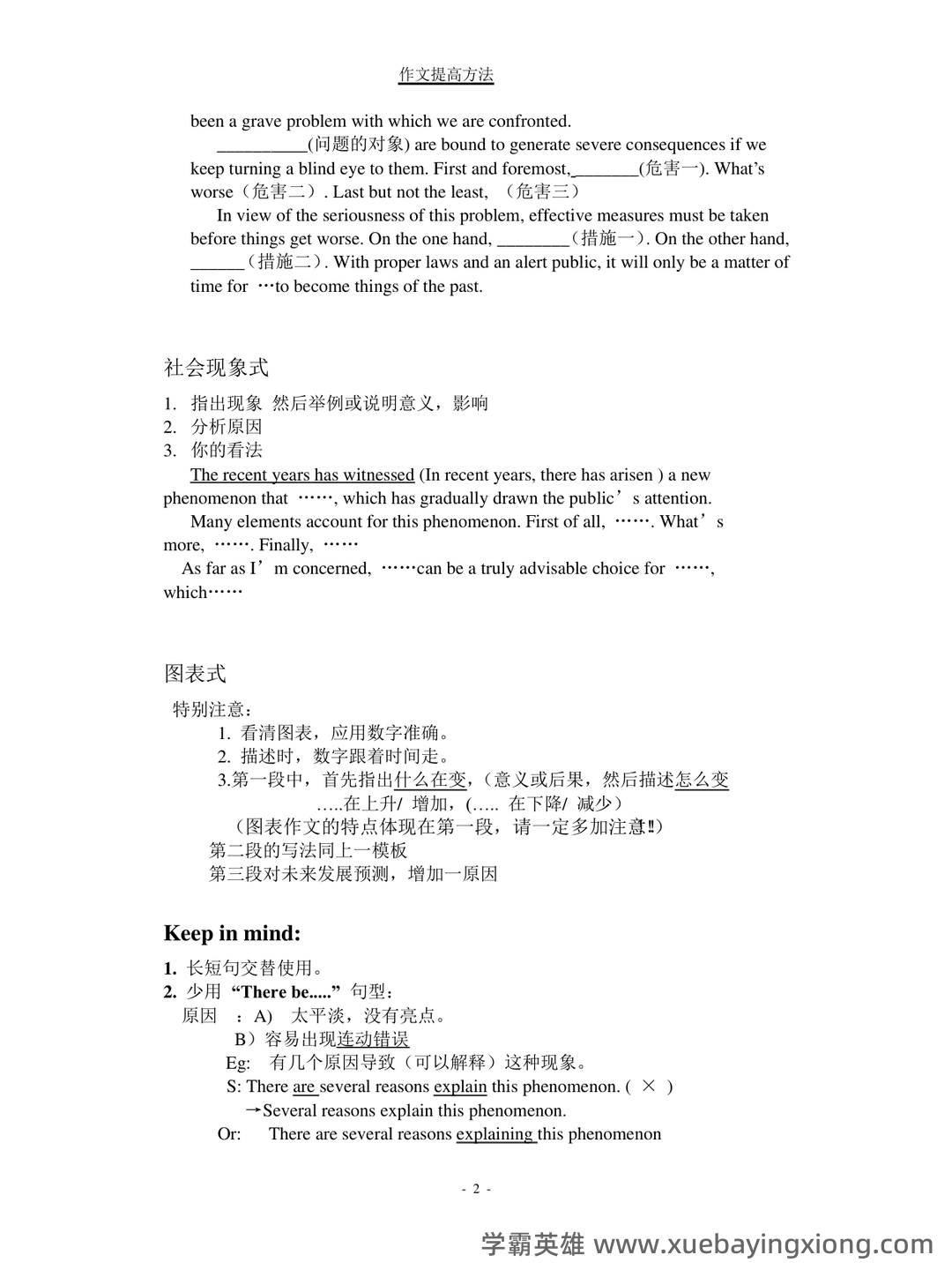 2024英语四级备考：总复习、考试技巧与练习 - 06_《英语四级》备考资料_《英语四级》写作必备_第1页_学霸英雄_www.xuebayingxiong.com